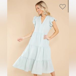 Shop Red Dress MEANINGFUL WAYS SAGE MIDI DRESS- Size Small